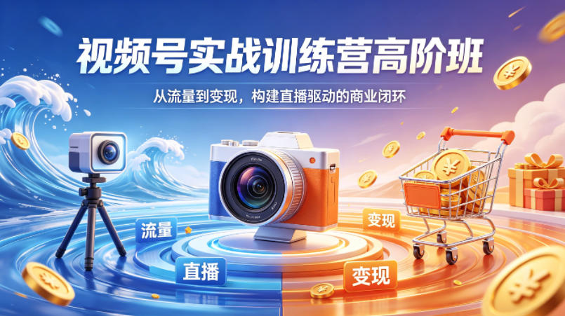 视频号实战训练营高阶班，从流量到变现，构建直播驱动的商业闭环(26年4月)-超级会员网