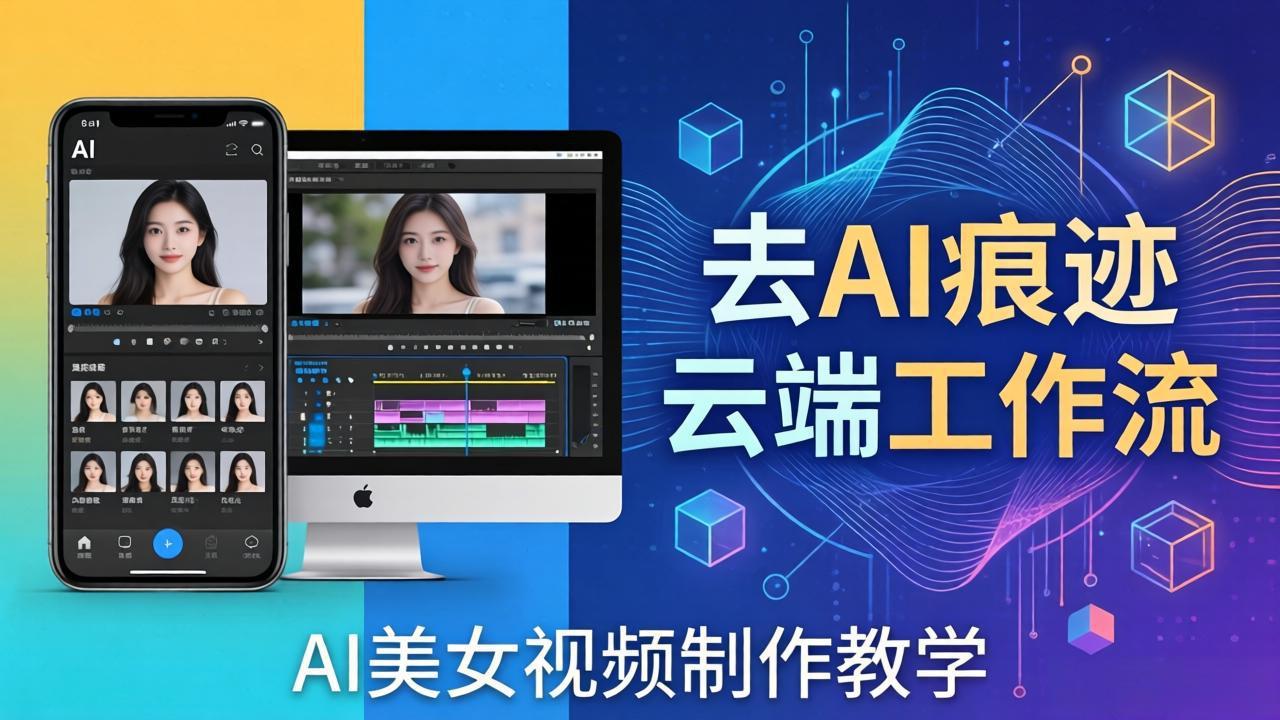 AI美女视频制作教学：去AI痕迹，云端工作流出图，手机电脑均可，不需要配置-超级会员网