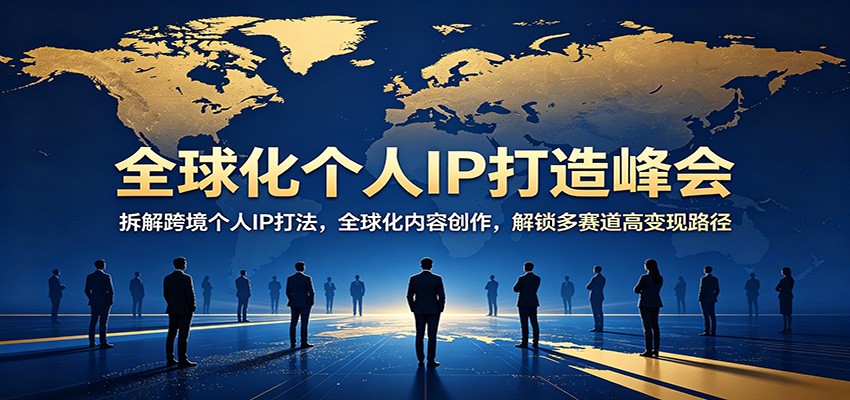 全球化个人IP打造峰会：拆解跨境个人IP打法，全球化内容创作，解锁多赛道高变现路径-超级会员网