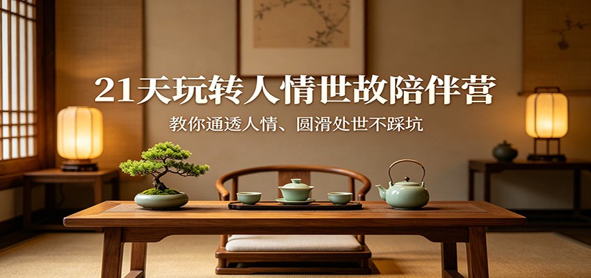 21天玩转人情世故陪伴营：教你通透人情、圆滑处世不踩坑-超级会员网