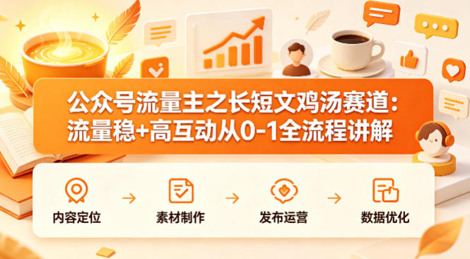 公众号流量主之长短文鸡汤赛道，流量稳+高互动，从0-1全流程讲解-超级会员网