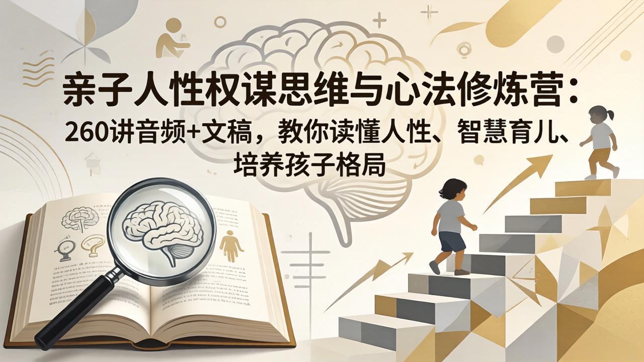 亲子人性权谋思维与心法修炼营：260讲音频+文稿，教你读懂人性、智慧育儿、培养孩子格局-超级会员网