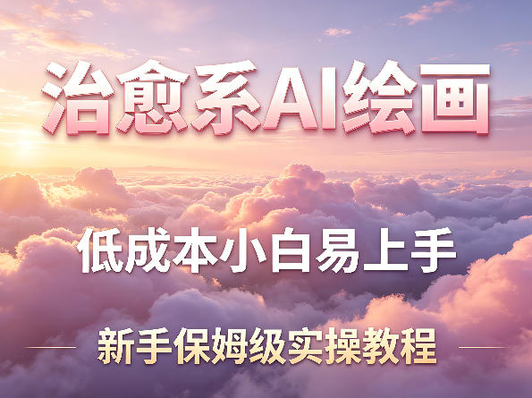 治愈系AI绘画提示词项目，低成本小白易上手，每天10分钟，新手保姆级实操教程-超级会员网