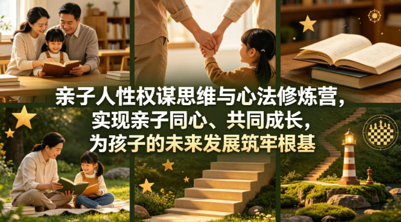 亲子人性权谋思维与心法修炼营，实现亲子同心、共同成长，为孩子的未来发展筑牢根基【音频】-超级会员网