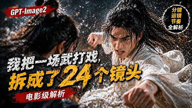 用GPT-Image2，把一段武打对决拆成24个连续镜头，从人物建立、动作衔接、运镜节奏，到情绪爆发-超级会员网