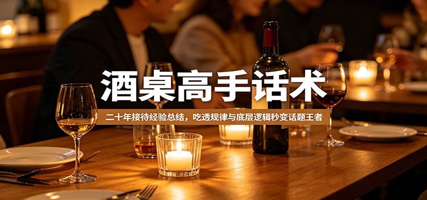 酒桌高手话术：二十年接待经验总结，吃透规律与底层逻辑秒变话题王者-超级会员网