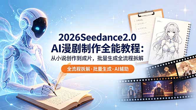 2026Seedance2.0 AI制作全能教程：从小说创作到成片，批量生成全流程拆解-超级会员网