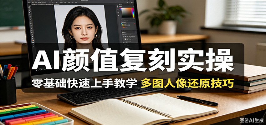 AI颜值复刻实操，零基础快速上手教学，多图人像还原技巧-超级会员网