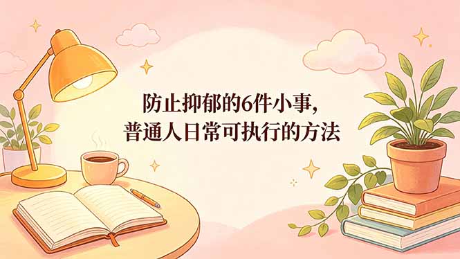 付费文章：防止抑郁的6件小事，普通人日常可执行的方法-超级会员网