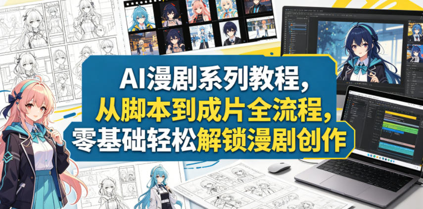 AI漫剧系列教程，从脚本到成片全流程，零基础轻松解锁漫剧创作-超级会员网