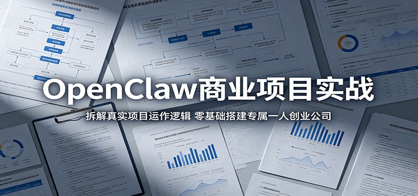 OpenClaw商业项目实战：拆解真实项目运作逻辑，零基础搭建专属一人创业公司-超级会员网