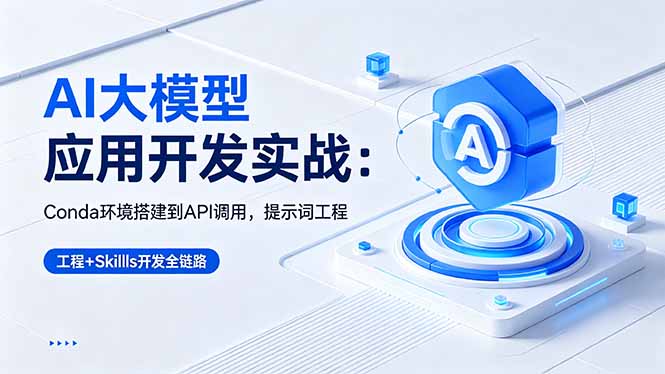AI 大模型应用开发实战：Conda环境搭建到API调用，提示词工程+Skills开发全链路-超级会员网