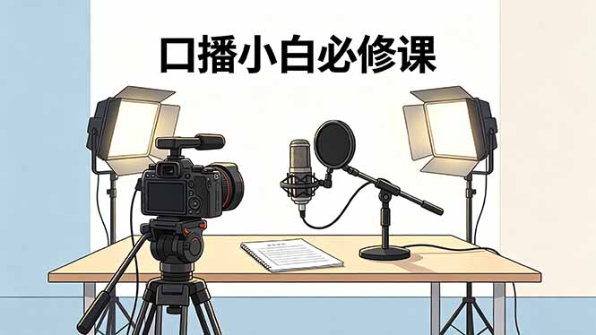 口播小白必修课：录像收音灯光设备+脚本撰写，搭专业级录制场景-超级会员网