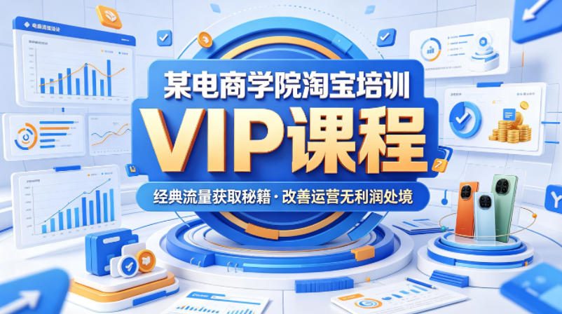 某电商学院淘宝培训VIP课程，各种经典有用的流量获取秘籍，改善运营产品没利润的处境(2026年5月)-超级会员网