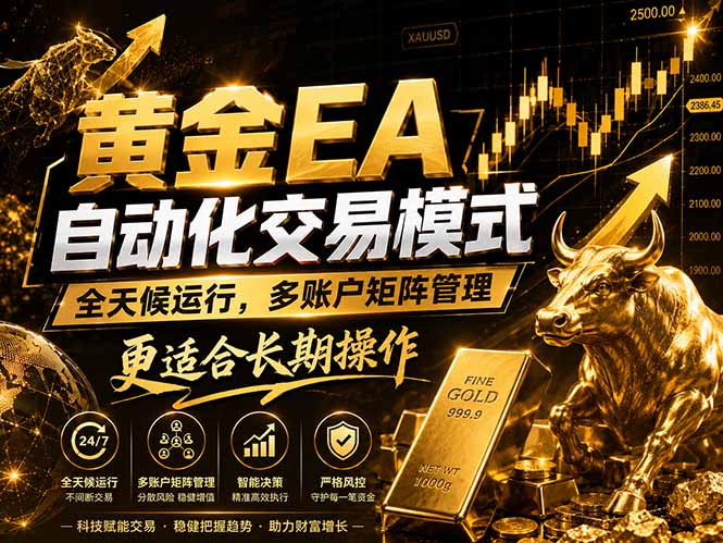 黄金EA量化：多窗口矩阵稳定运行，系统自动执行，收益空间持续放大-超级会员网