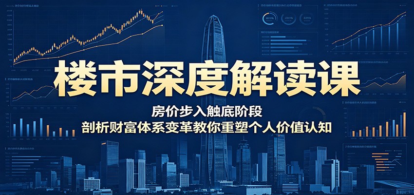 楼市深度解读课：房价步入触底阶段，剖析财富体系变革教你重塑个人价值认知-超级会员网