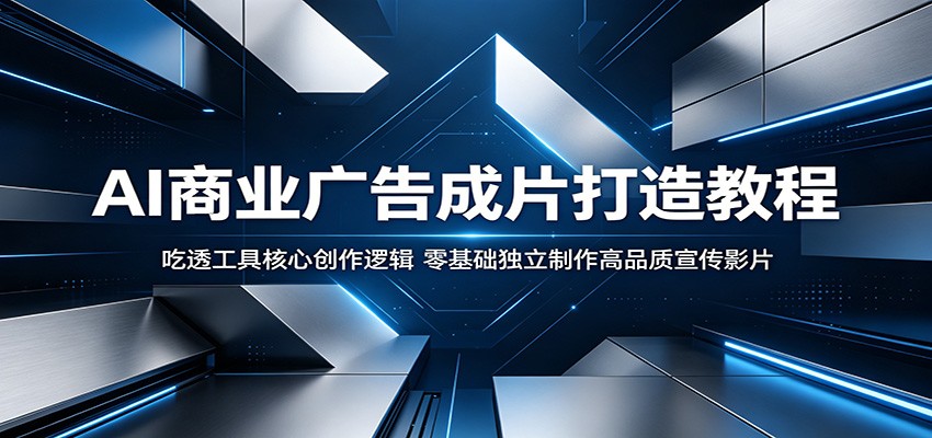 AI商业广告成片打造教程：吃透工具核心创作逻辑，零基础独立制作高品质宣传影片-超级会员网