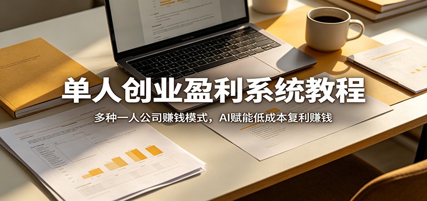 单人创业盈利系统教程：多种一人公司赚钱模式，AI赋能低成本复利赚钱-超级会员网