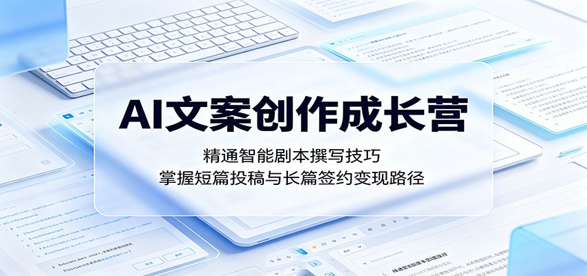 AI文案创作成长营：精通智能剧本撰写技巧，掌握短篇投稿与长篇签约变现路径-超级会员网