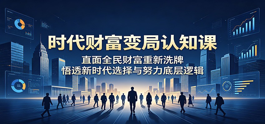 时代财富变局认知课：直面全民财富重新洗牌，悟透新时代选择与努力底层逻辑-超级会员网