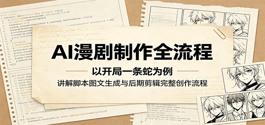 AI漫剧制作全流程：以开局一条蛇为例，讲解脚本图文生成与后期剪辑完整创作流程-超级会员网