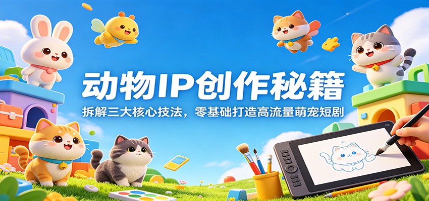动物IP创作秘籍：拆解三大核心技法，零基础打造高流量萌宠短剧-超级会员网