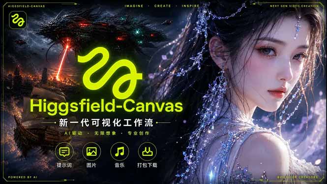 Higgsfield Canvas AI视频制作详解，节点式工作流搭建，重构新式视频创作完整教程-超级会员网