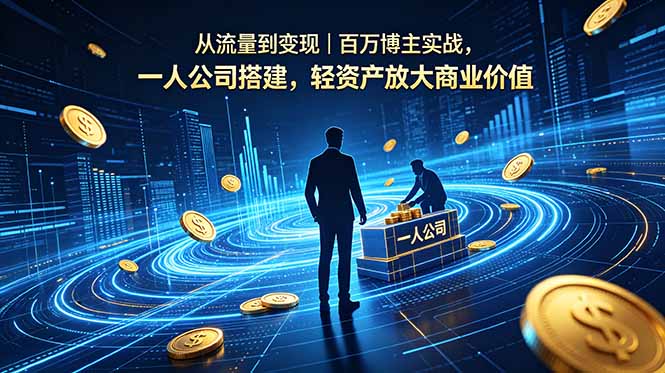 从流量到变现｜百万博主实战，一人公司搭建，轻资产放大商业价值-超级会员网