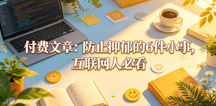 付费文章：防止抑郁的6件小事，互联网人必看！-超级会员网