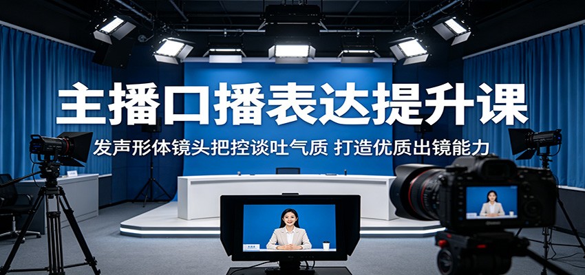 主播口播表达提升课：发声形体镜头把控谈吐气质，打造优质出镜能力-超级会员网