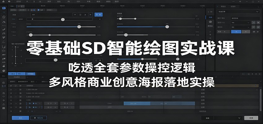 零基础SD智能绘图实战课：吃透全套参数操控逻辑，多风格商业创意海报落地实操-超级会员网