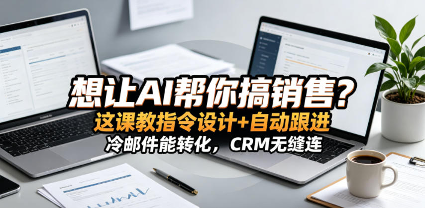 想让AI帮你搞销售？这课教指令设计+自动跟进，冷邮件能转化，CRM无缝连！【原创双语字幕】-超级会员网