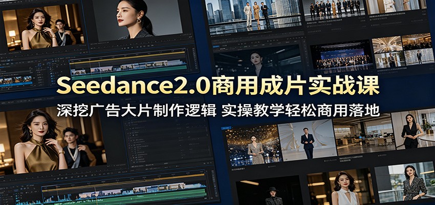 Seedance2.0商用成片实战课：深挖广告大片制作逻辑，实操教学轻松商用落地-超级会员网