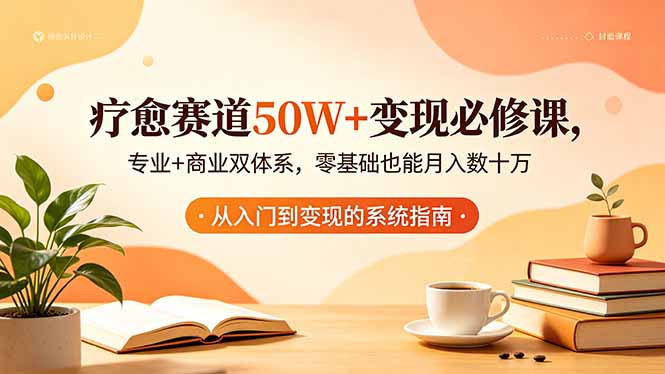 疗愈赛道50W+变现必修课，专业+商业双体系，零基础也能月入数十万-超级会员网