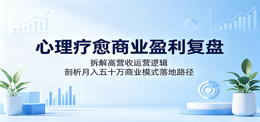 心理疗愈商业盈利复盘：拆解高营收运营逻辑，剖析月入五十万商业模式落地路径-超级会员网