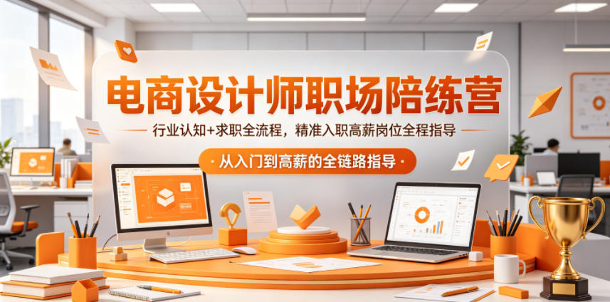 电商设计师职场陪练营，行业认知+求职全流程，精准入职高薪岗位全程指导-超级会员网