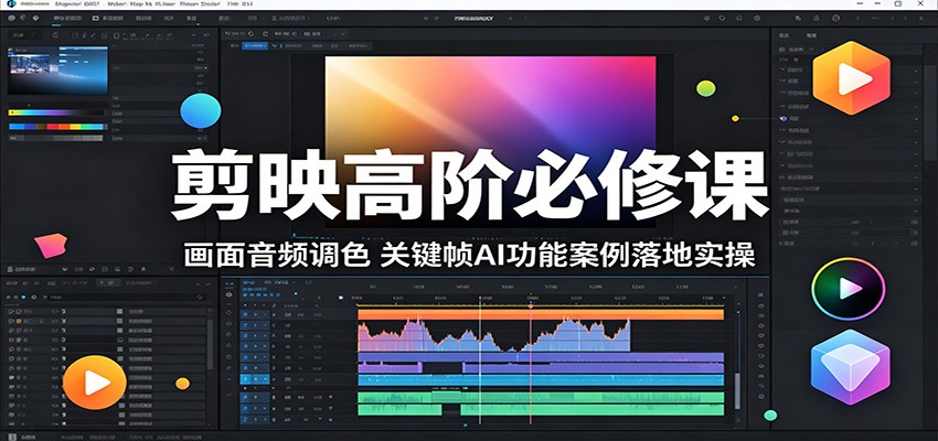 剪映高阶必修课：画面音频调色，关键帧AI功能案例落地实操-超级会员网