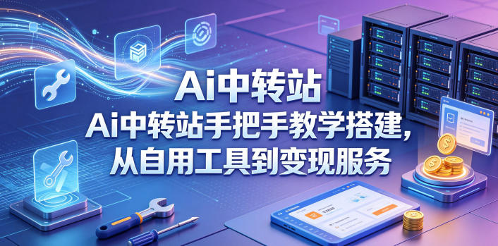 Ai中转站手把手教学搭建，从自用工具到变现服务-超级会员网