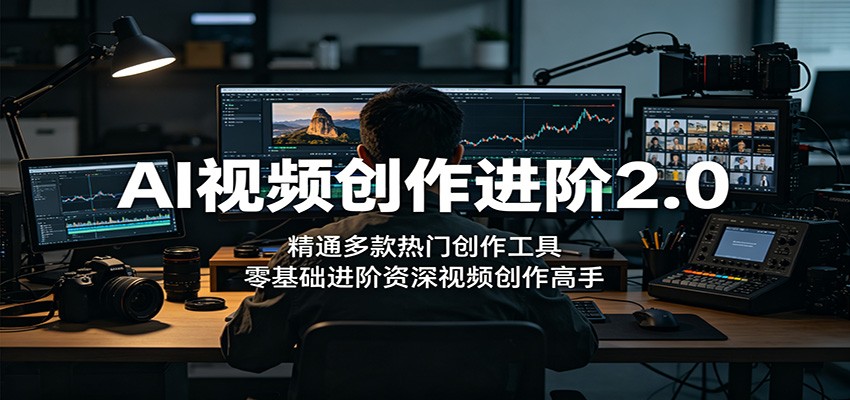 AI视频创作进阶2.0：精通多款热门创作工具，零基础进阶资深视频创作高手-超级会员网