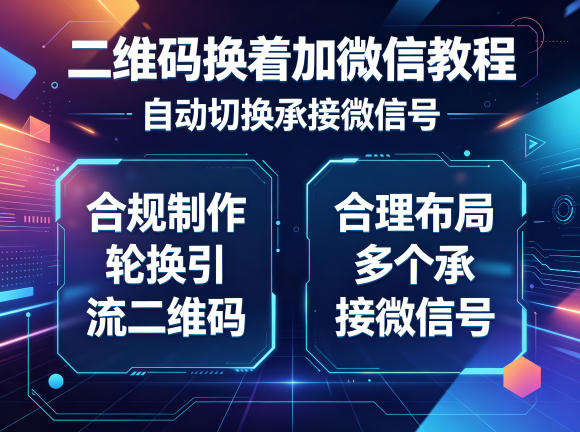 二维码换着加微信教程，自动切换承接微信号，合规制作轮换引流二维码，合理布局多个承接微信号-超级会员网