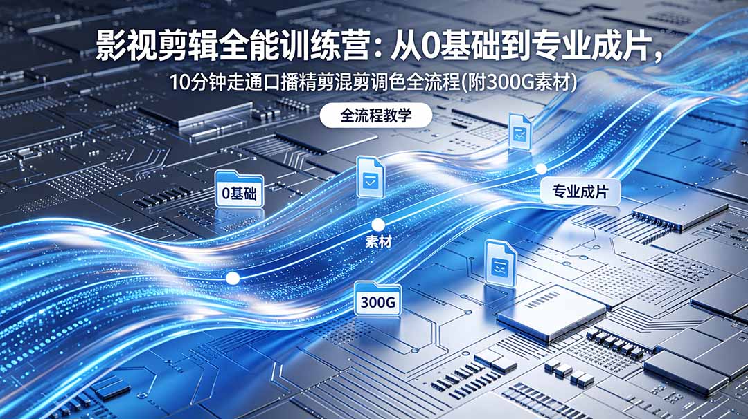 2026影视剪辑全能实战课｜0基础到专业成片，全流程教学，高清带300G素材-超级会员网