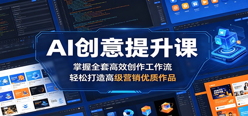 AI创意提升课：掌握全套高效创作工作流，轻松打造高级营销优质作品-超级会员网