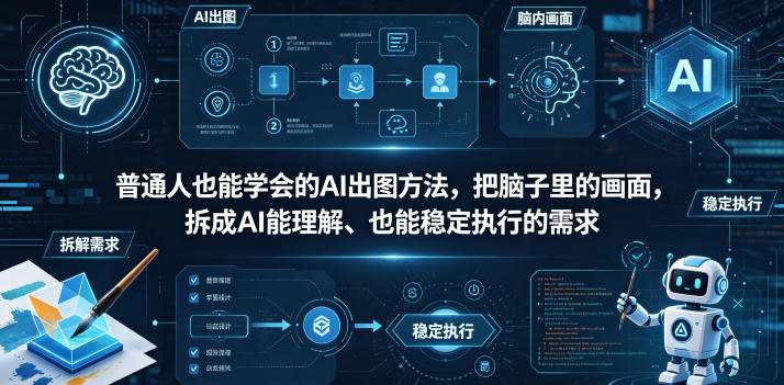 普通⼈也能学会的AI出图⽅法，把脑子里的画面，拆成AI能理解、也能稳定执行的需求【文档】-超级会员网