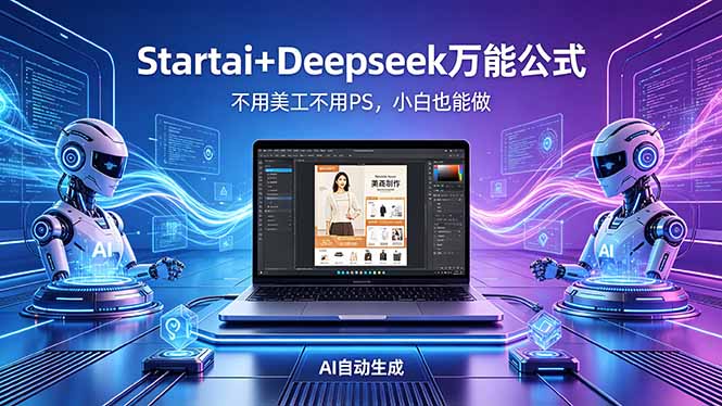 AI自动做电商详情页：Startai+Deepseek万能公式，不用美工不用PS，小白也能做-超级会员网
