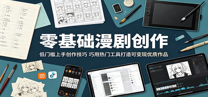 零基础漫剧创作：低门槛上手创作技巧，巧用热门工具打造可变现优质作品-超级会员网
