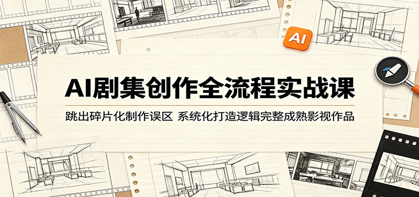 AI剧集创作全流程实战课：跳出碎片化制作误区，系统化打造逻辑完整成熟影视作品-超级会员网
