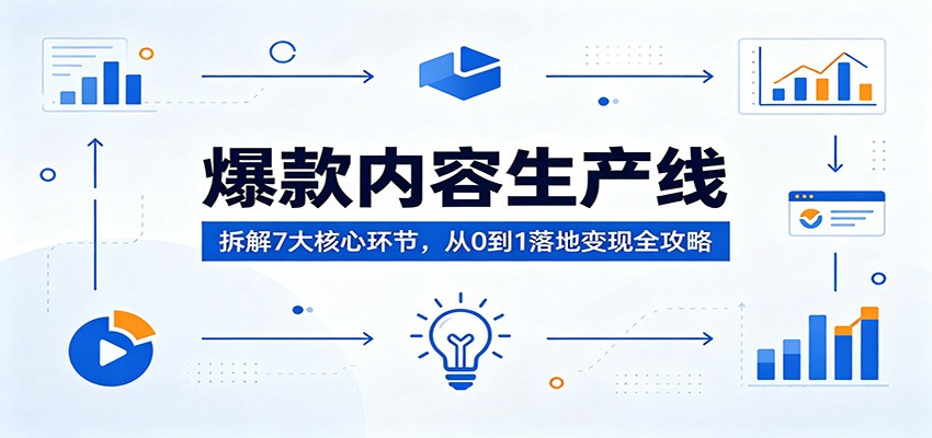 爆款内容生产线：拆解7大核心环节，从0到1落地变现全攻略-超级会员网