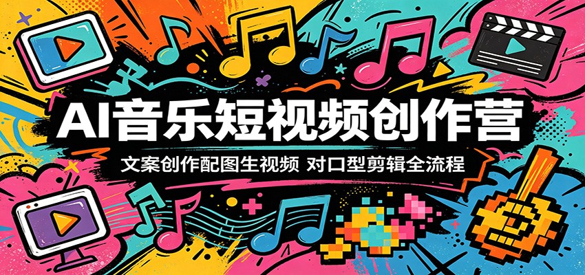 AI音乐短视频创作营：文案创作配图生视频，对口型剪辑全流程-超级会员网