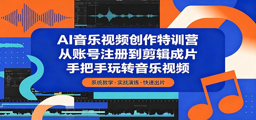 AI音乐视频创作特训营：从账号注册到剪辑成片，手把手玩转音乐视频-超级会员网