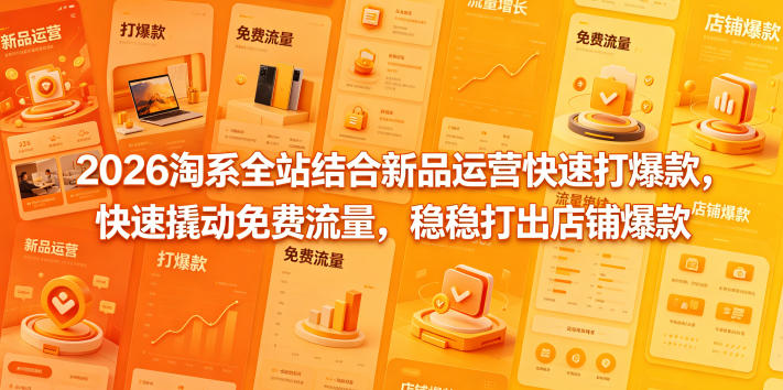 2026淘系全站结合新品运营快速打爆款，快速撬动免费流量，稳稳打出店铺爆款(更新5月12日)-超级会员网